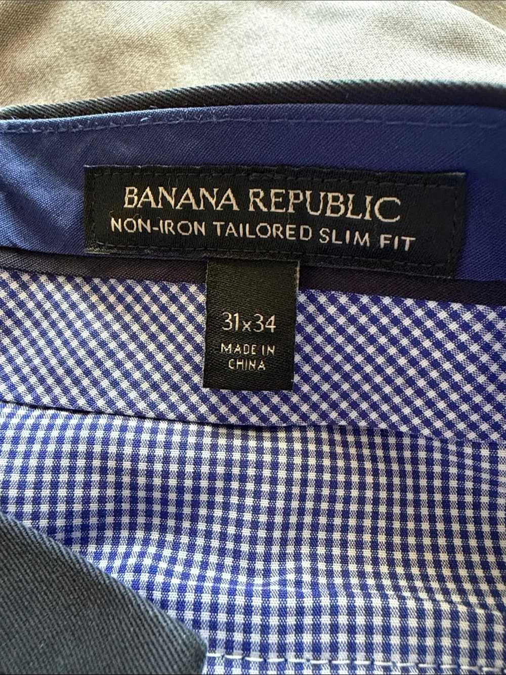 Banana Rebublic Non Iron Modern Slim Fit Black Dress Chino Pants 31 x 34